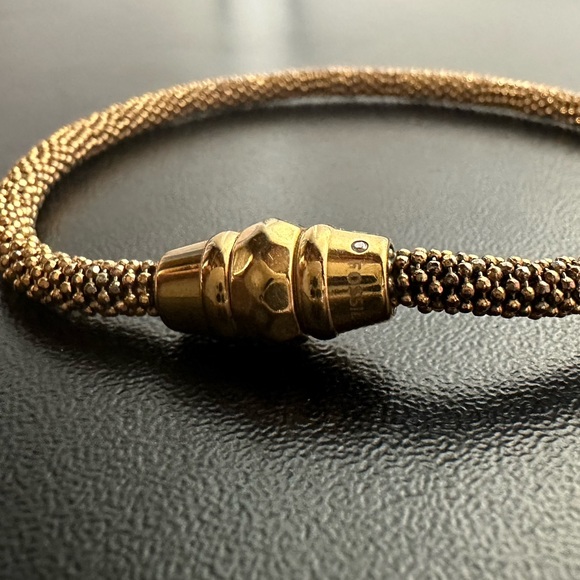 Fossil Bracelet Steel Rose Gold Copper Tone - Picture 7 of 8